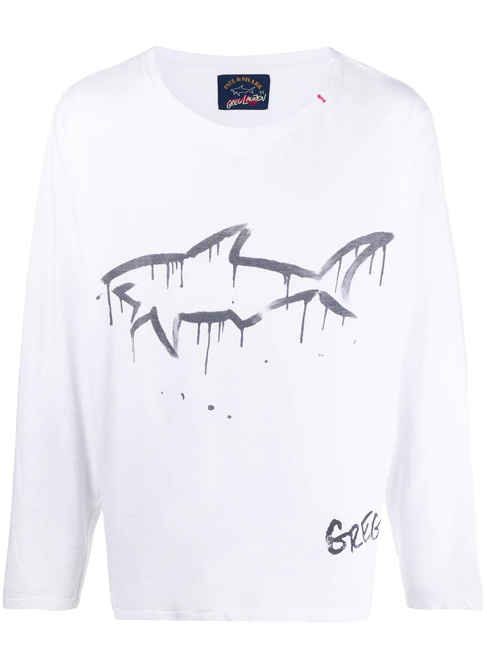 logo-print long sleeved T-shirt - 1