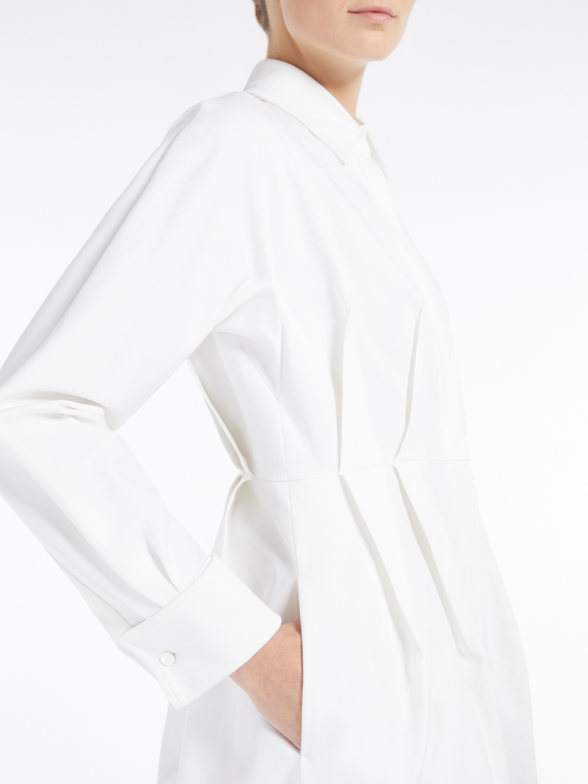 Max Mara AREZZO1234 Stretch gabardine shirt dress | REVERSIBLE