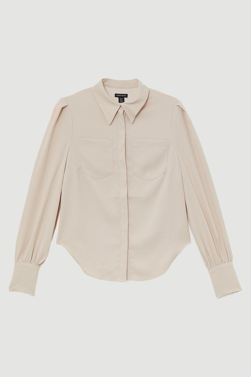 Satin Back Crepe Woven Blouse 4