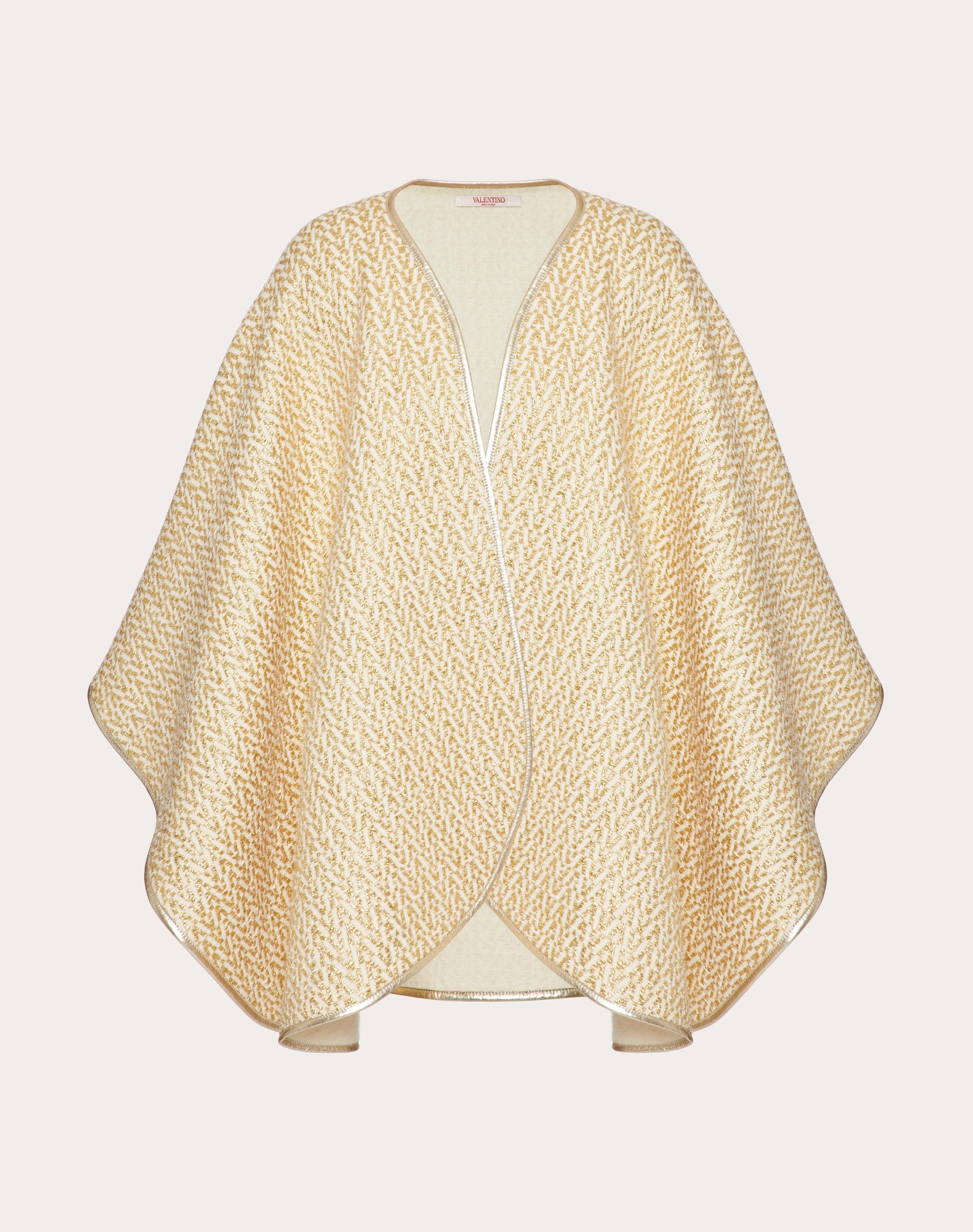 OPTICAL VALENTINO PONCHO IN WOOL AND LUREX BLEND 1