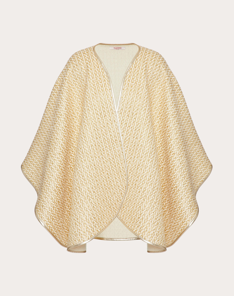OPTICAL VALENTINO PONCHO IN WOOL AND LUREX BLEND 1