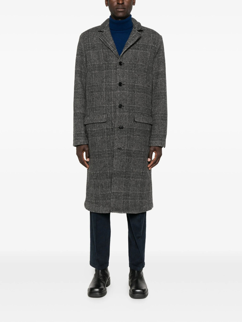 Samsoe Samsoe Checked-pattern Single-breasted Coat 3