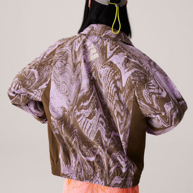 (WMNS) adidas By Stella McCartney TrueCasuals Woven Track Jackets 'Purple Brown' IB5095 - 3