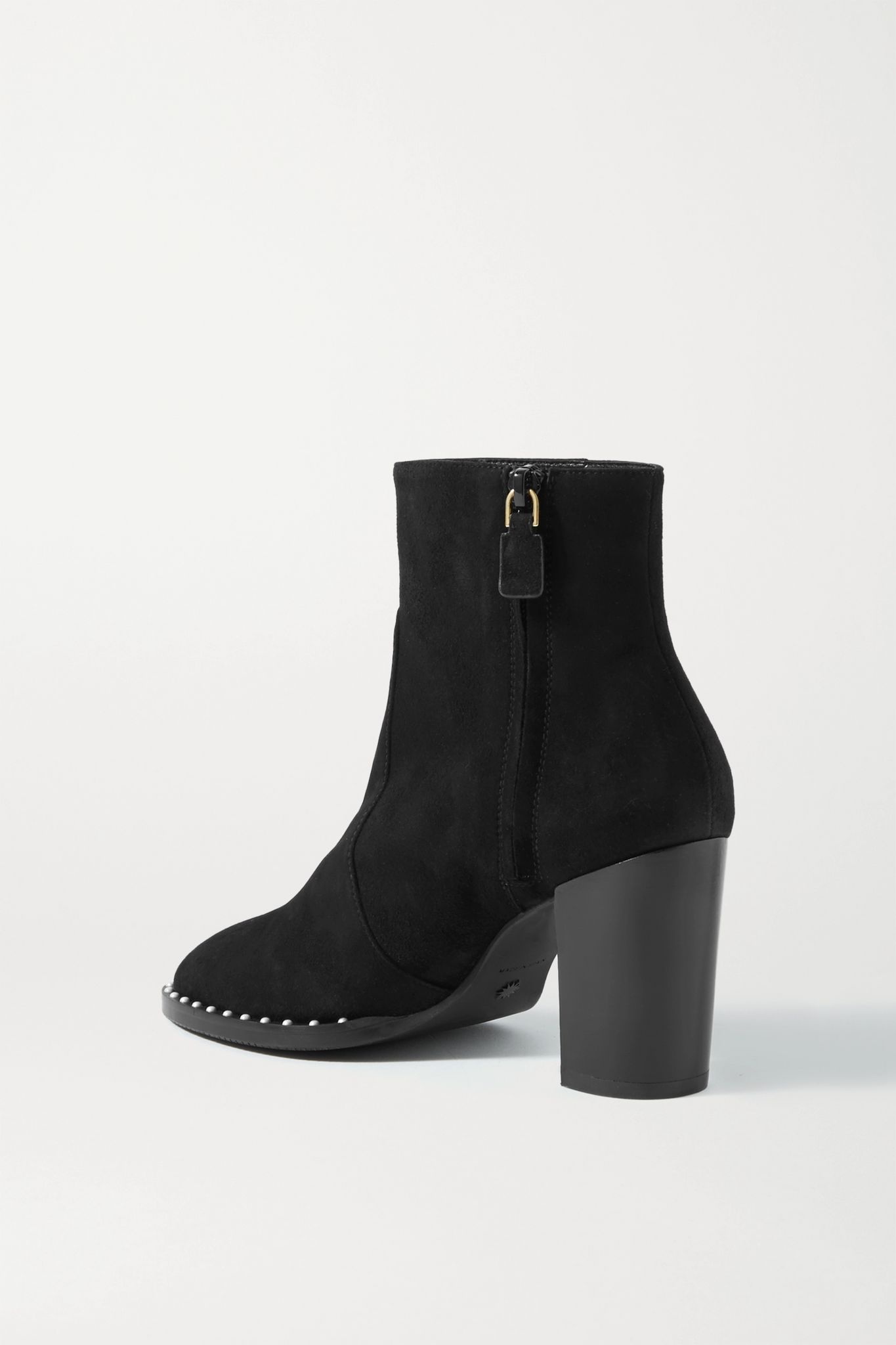 Kailee faux pearl-embellished suede ankle boots - 3