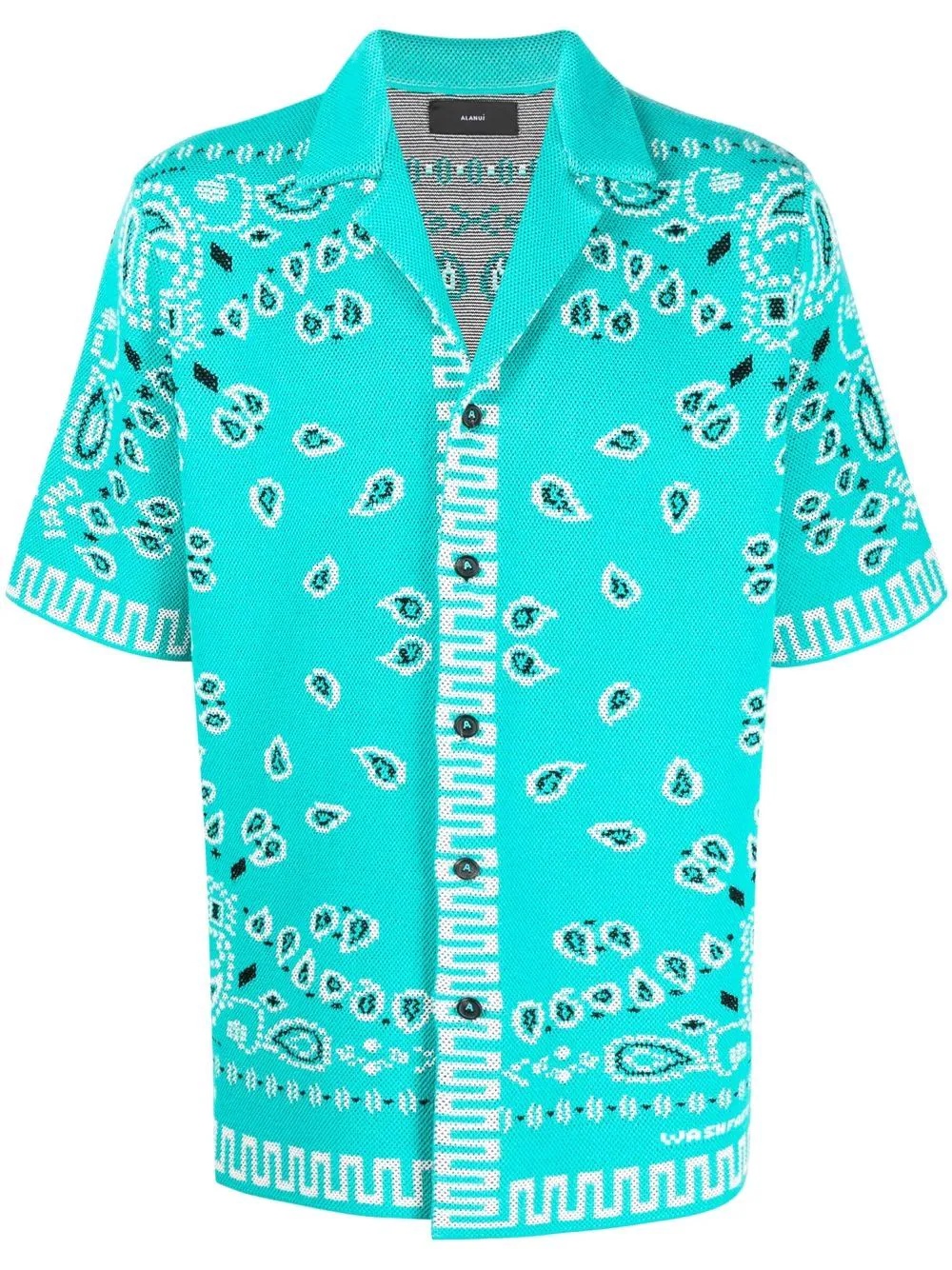 bandana-print piqué-cotton short sleeve shirt - 1