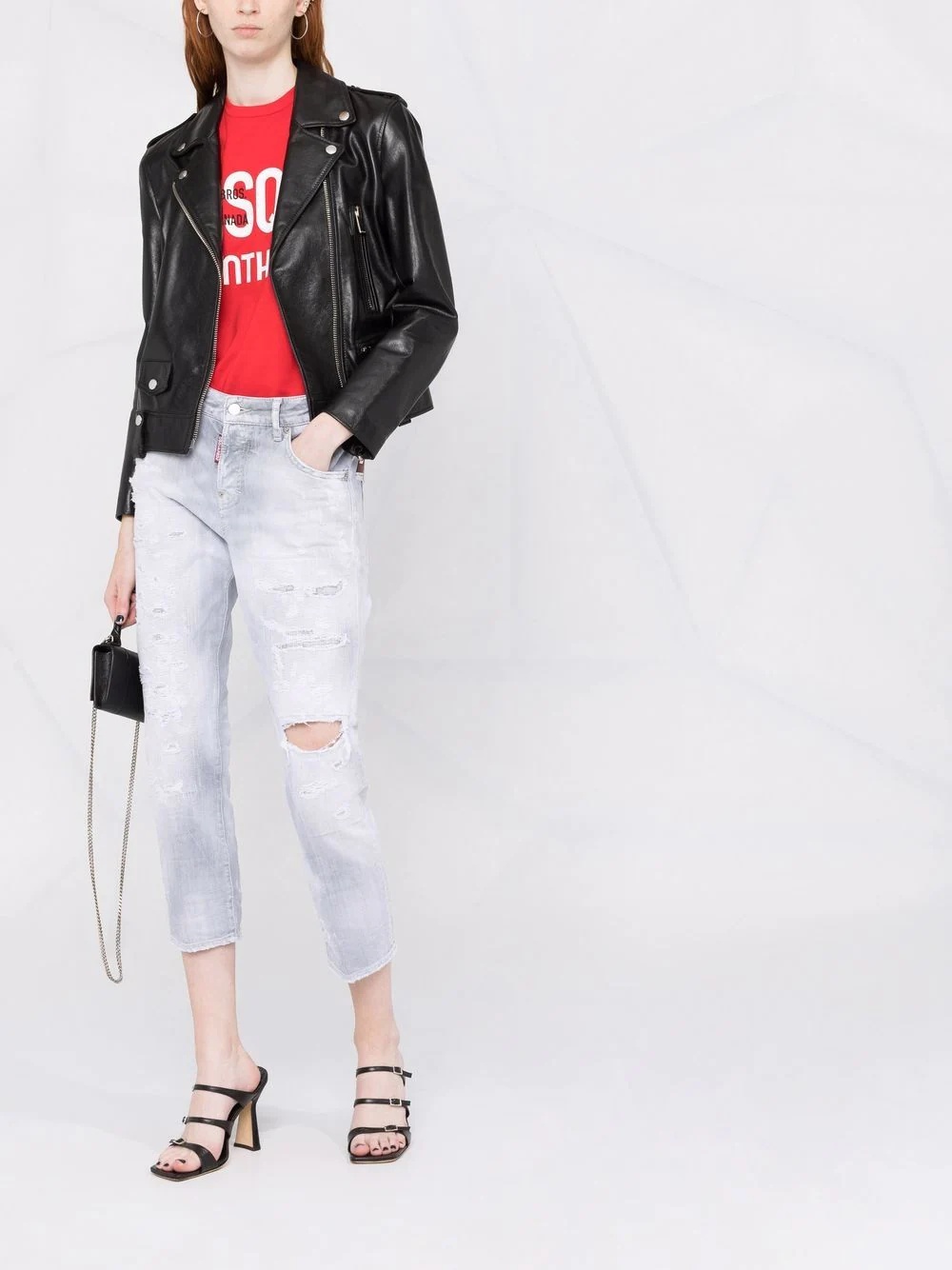 high rise cropped jeans - 2