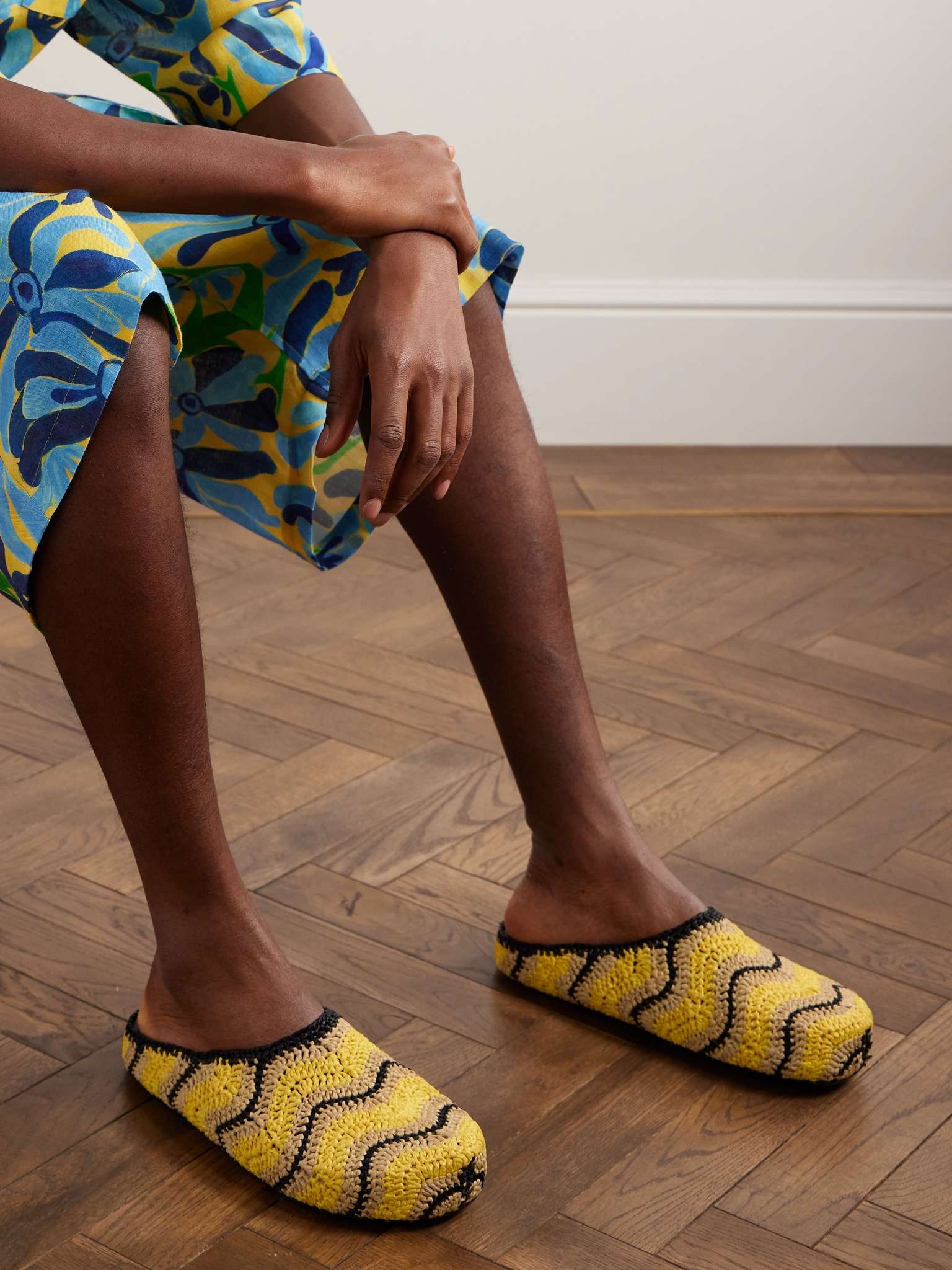 Marni + No Vacancy Inn Striped Woven Mules | REVERSIBLE
