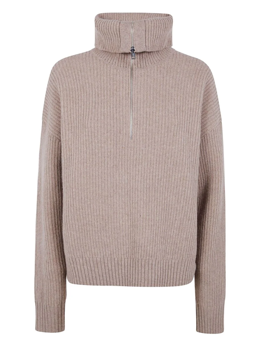 zip roll-neck sweater - 1