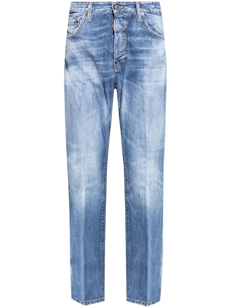 logo-patch cotton jeans 1