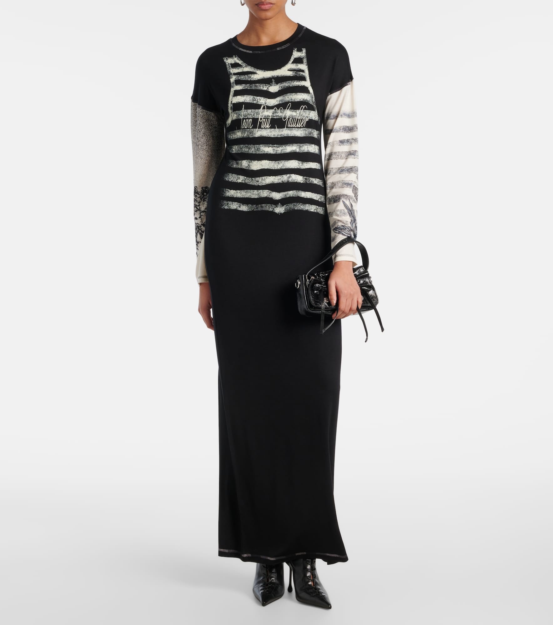 Printed jersey maxi dress - 2
