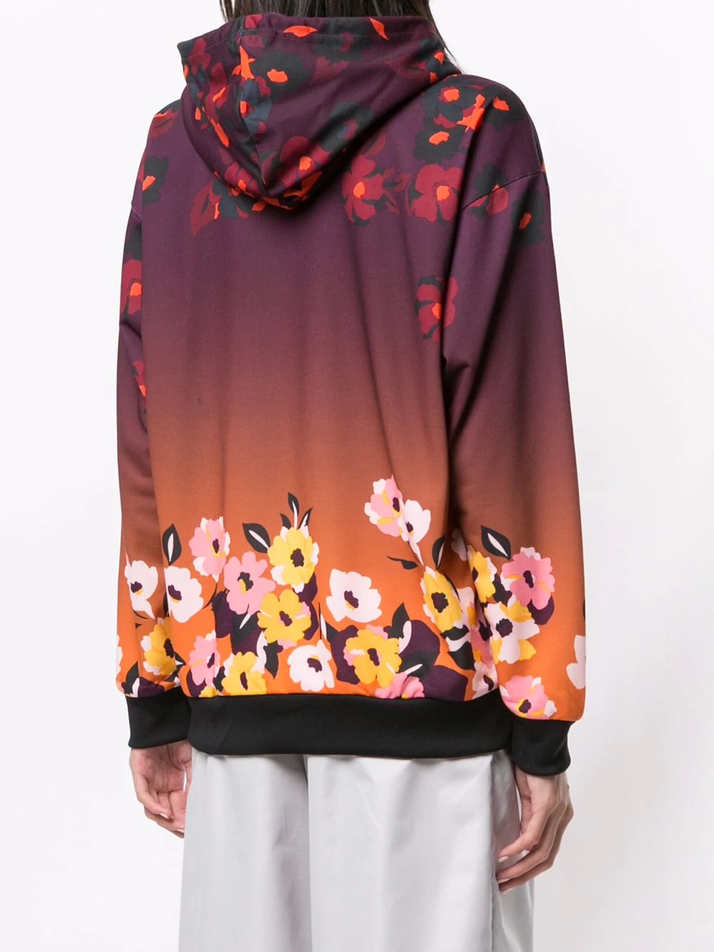 floral print hoodie - 4