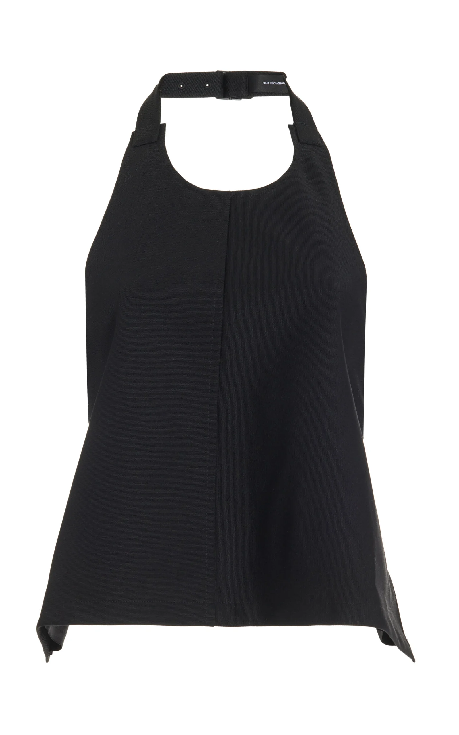 Wool Backless Halter Top black - 1