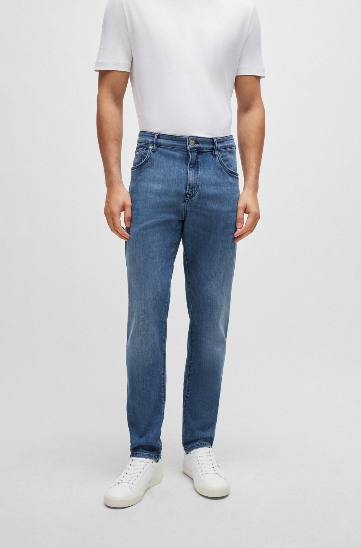 REGULAR-FIT JEANS IN BLUE COMFORT-STRETCH DENIM - 2