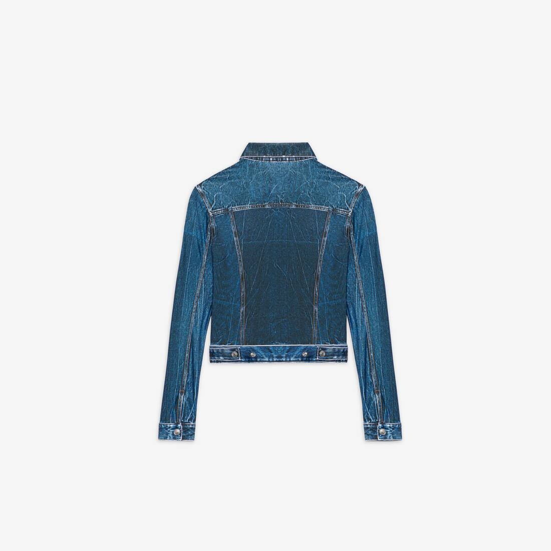 Women's Trompe-l'oeil Denim Jacket in Blue - 2