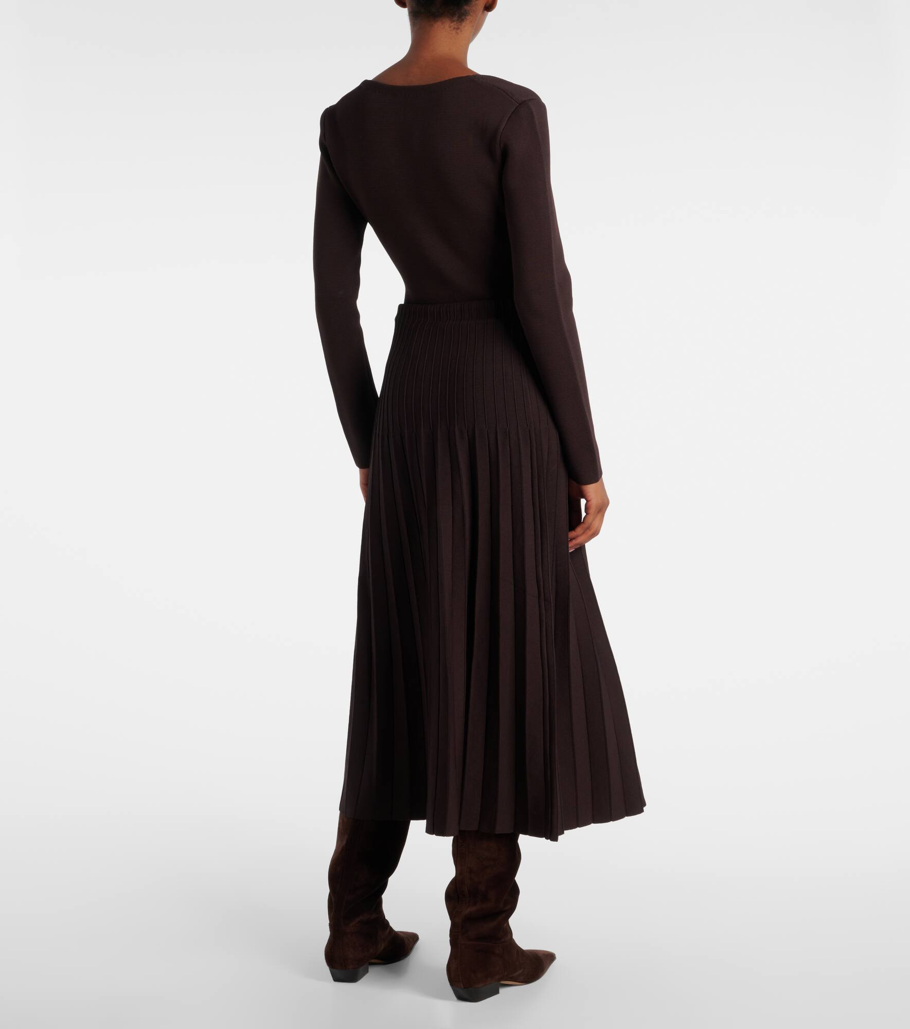 Lena pleated midi skirt - 3