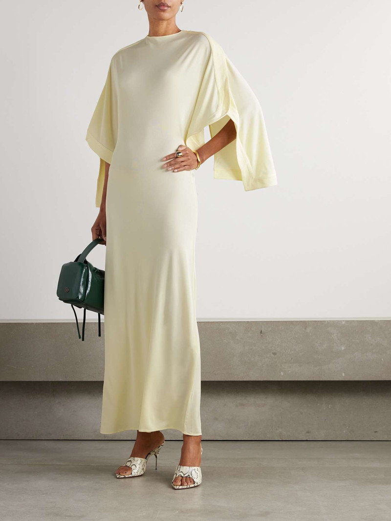 16ARLINGTON Catius open-back jersey maxi dress Yellow outlook