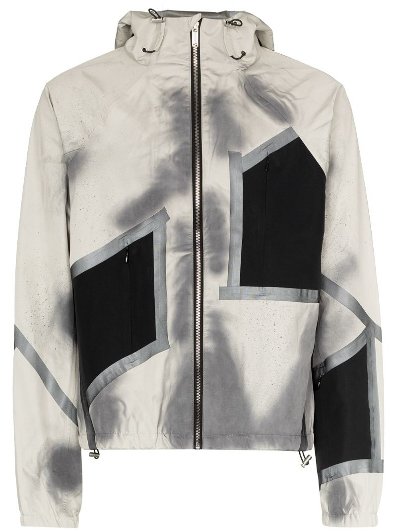 faded-effect hooded jacket - 1