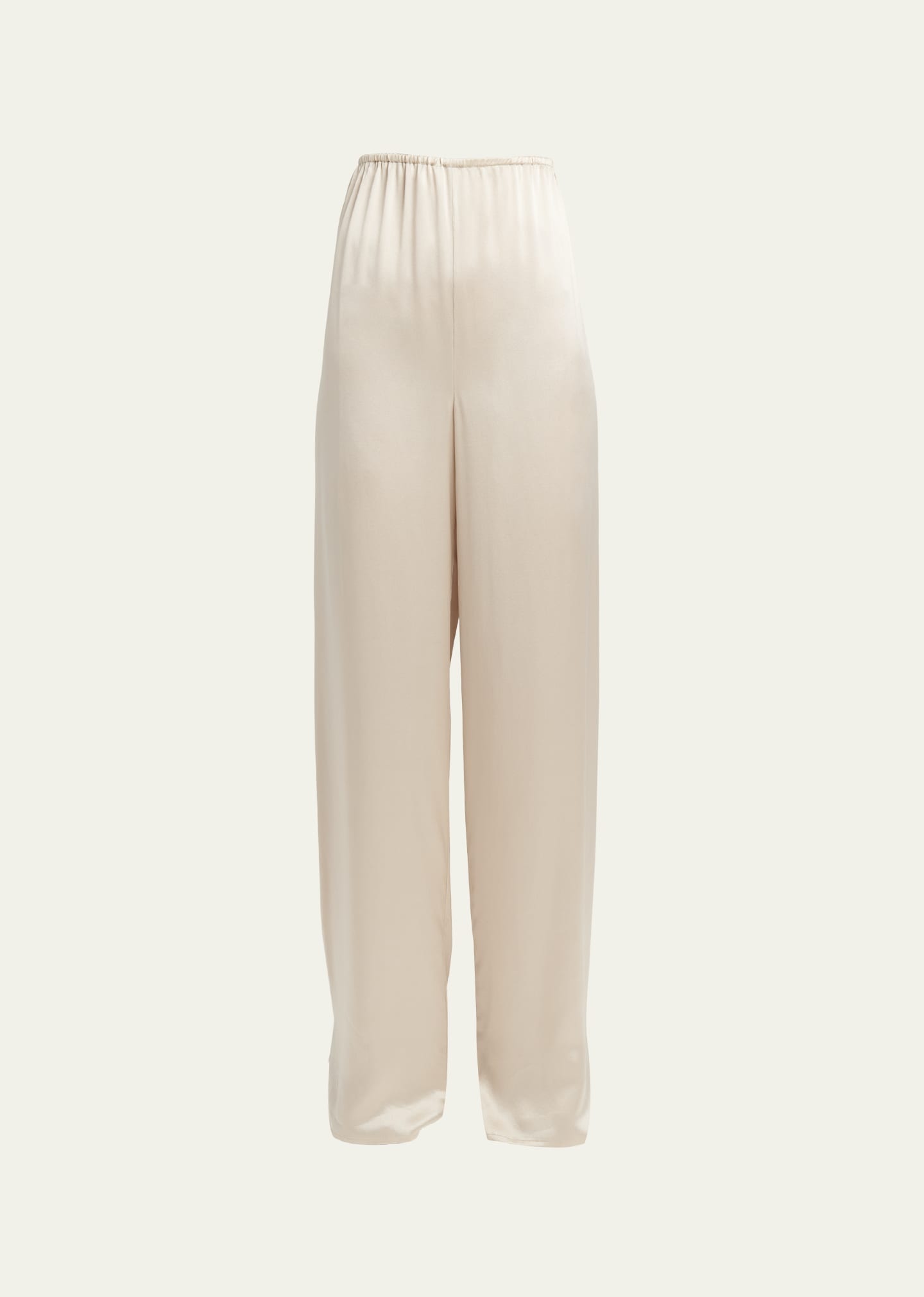 Fluid Wide-Leg Viscose-Satin Pants - 1
