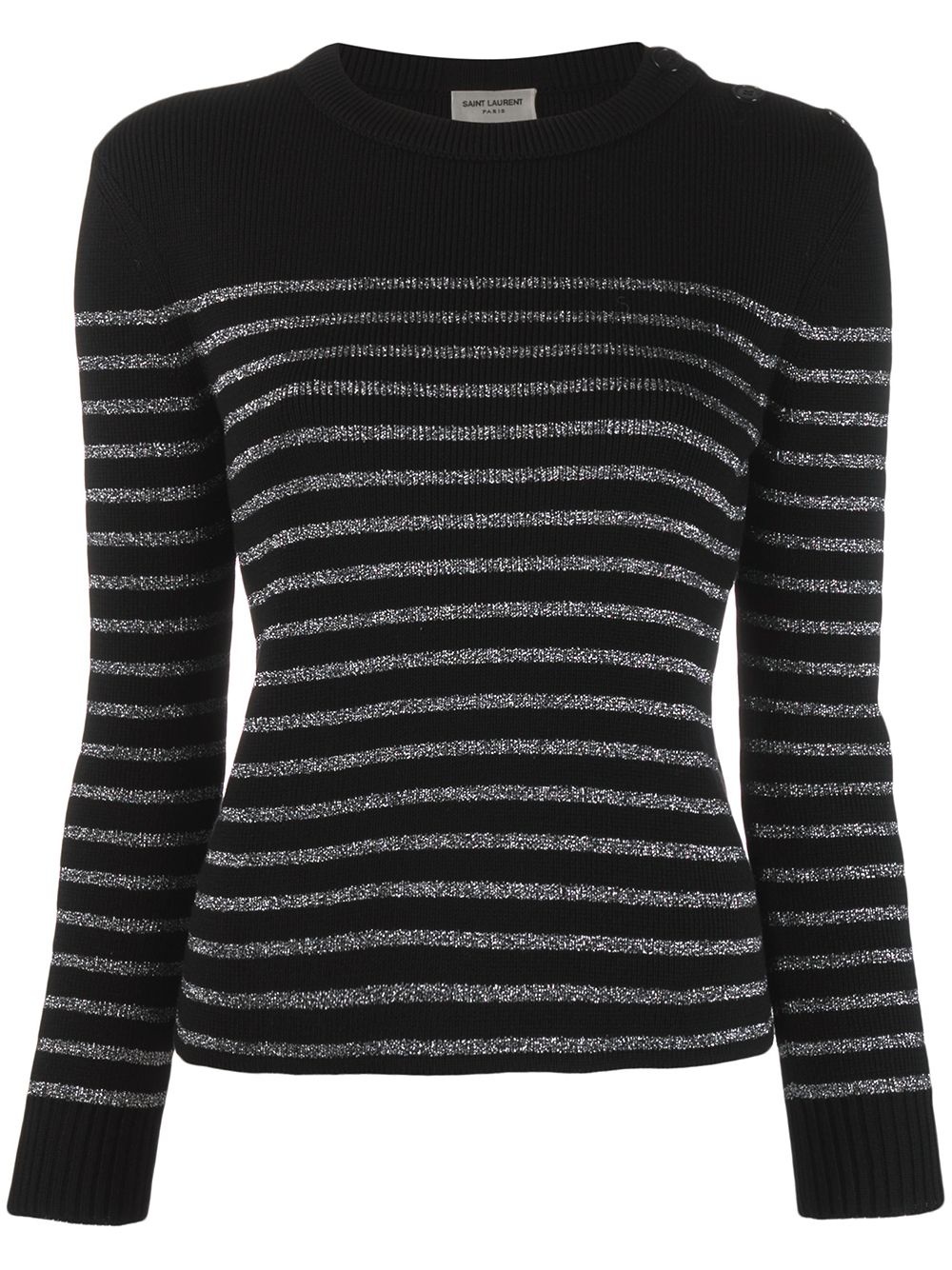 metallic striped jumper - 1