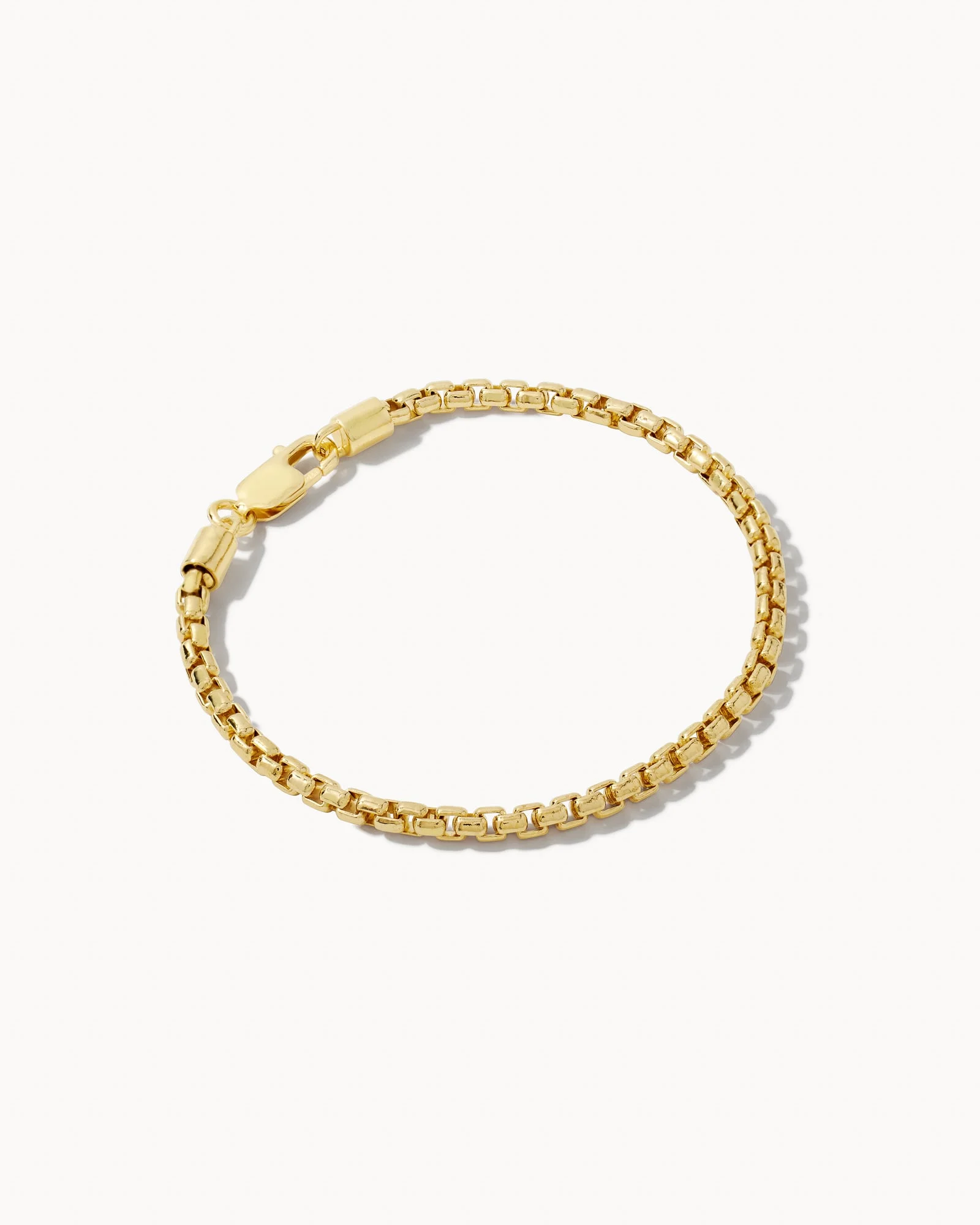 Beck Round Box Chain Bracelet in 18k Gold Vermeil - 1
