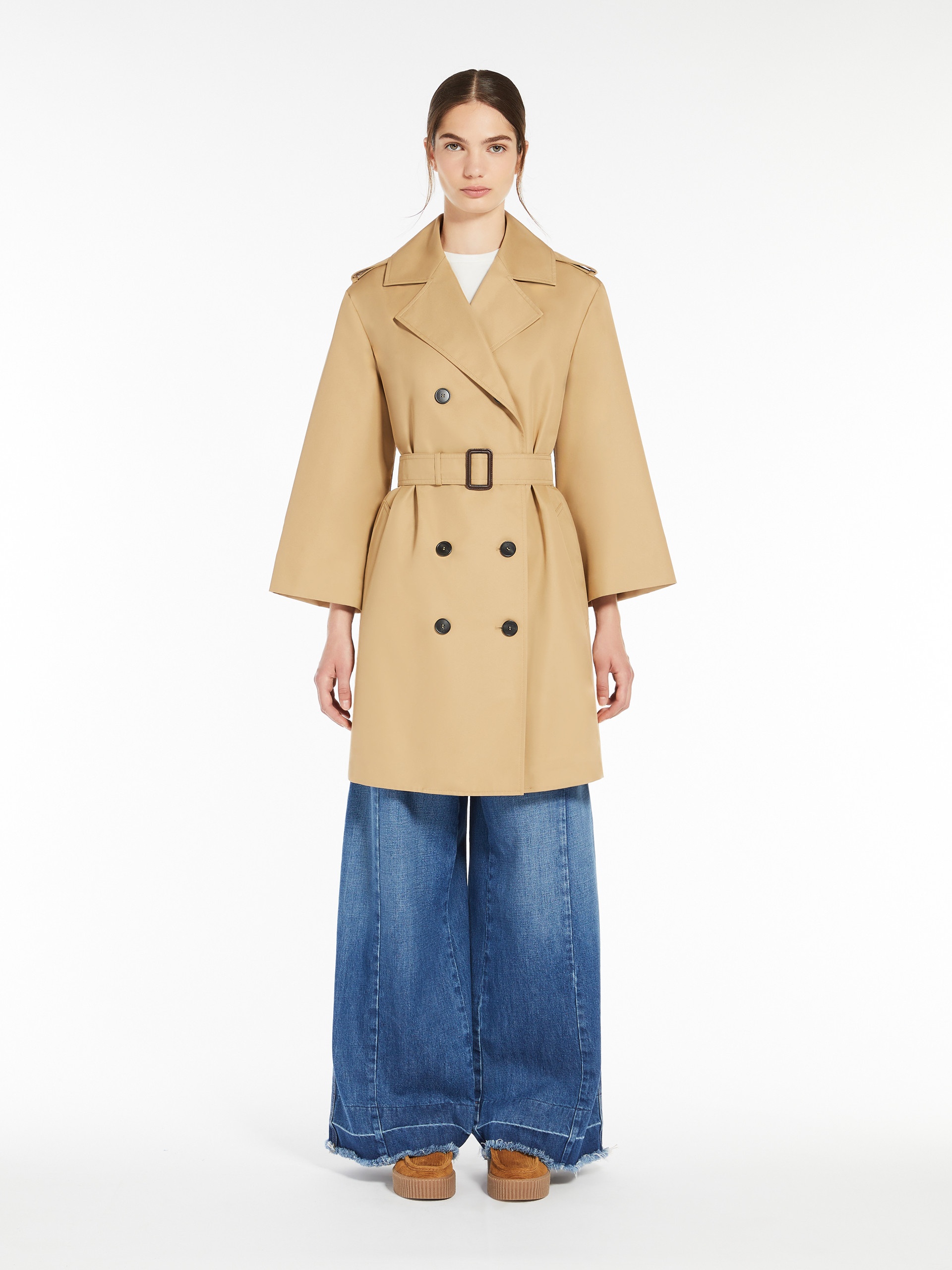 ELODIA Water-repellent gabardine double-breasted trench coat - 3