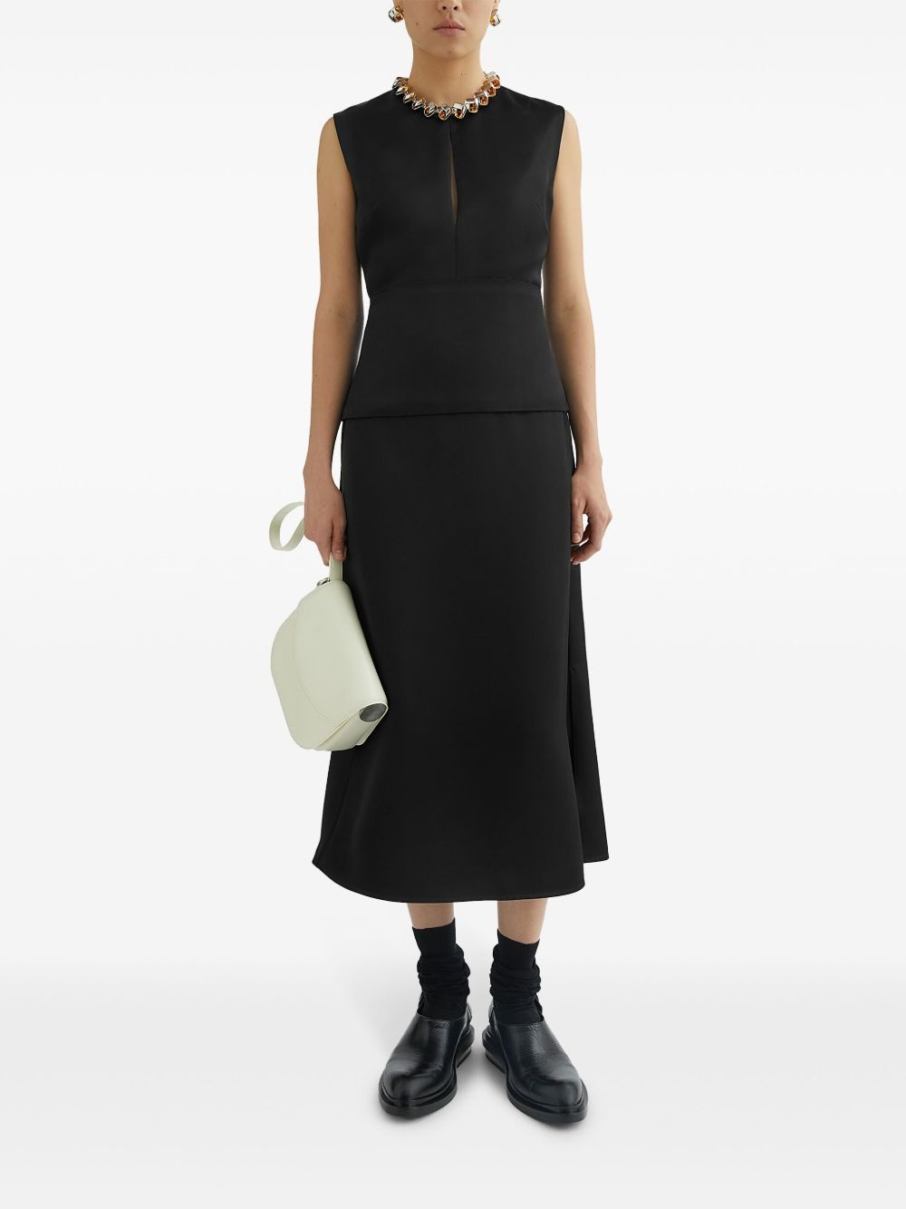 cut-out detailed midi dress - 2