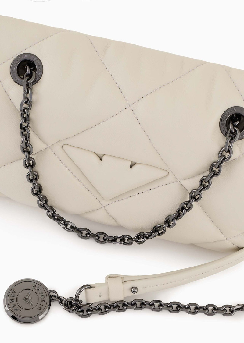 Quilted nappa leather-effect mini bag with flap 5