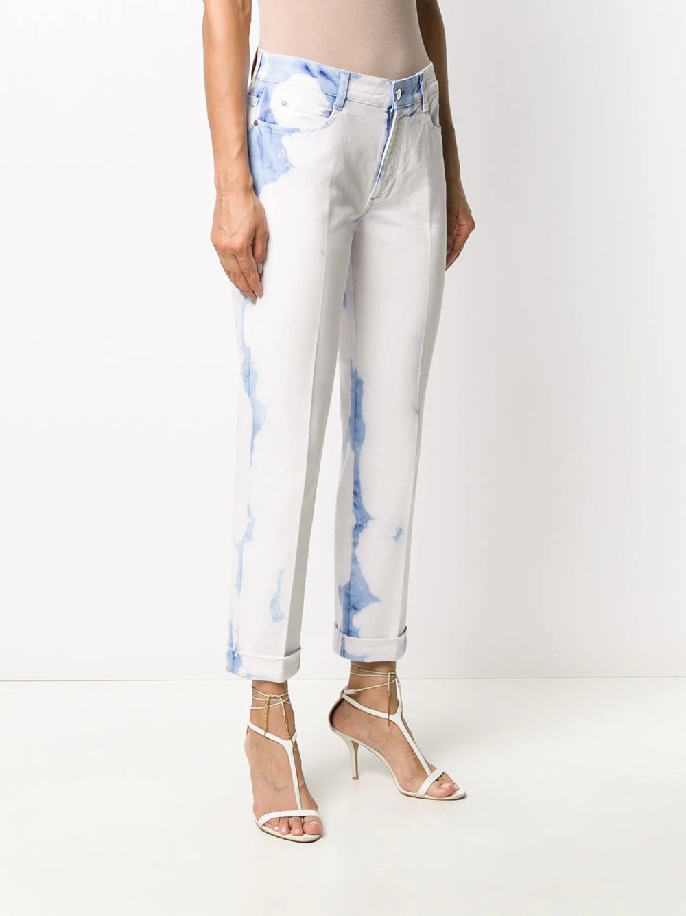 acid wash straight-leg jeans - 3