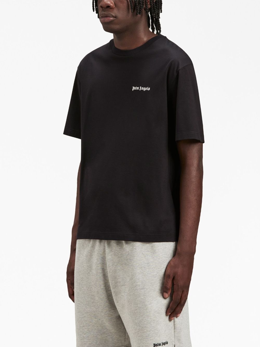 embroidered-logo crew-neck T-shirt - 4