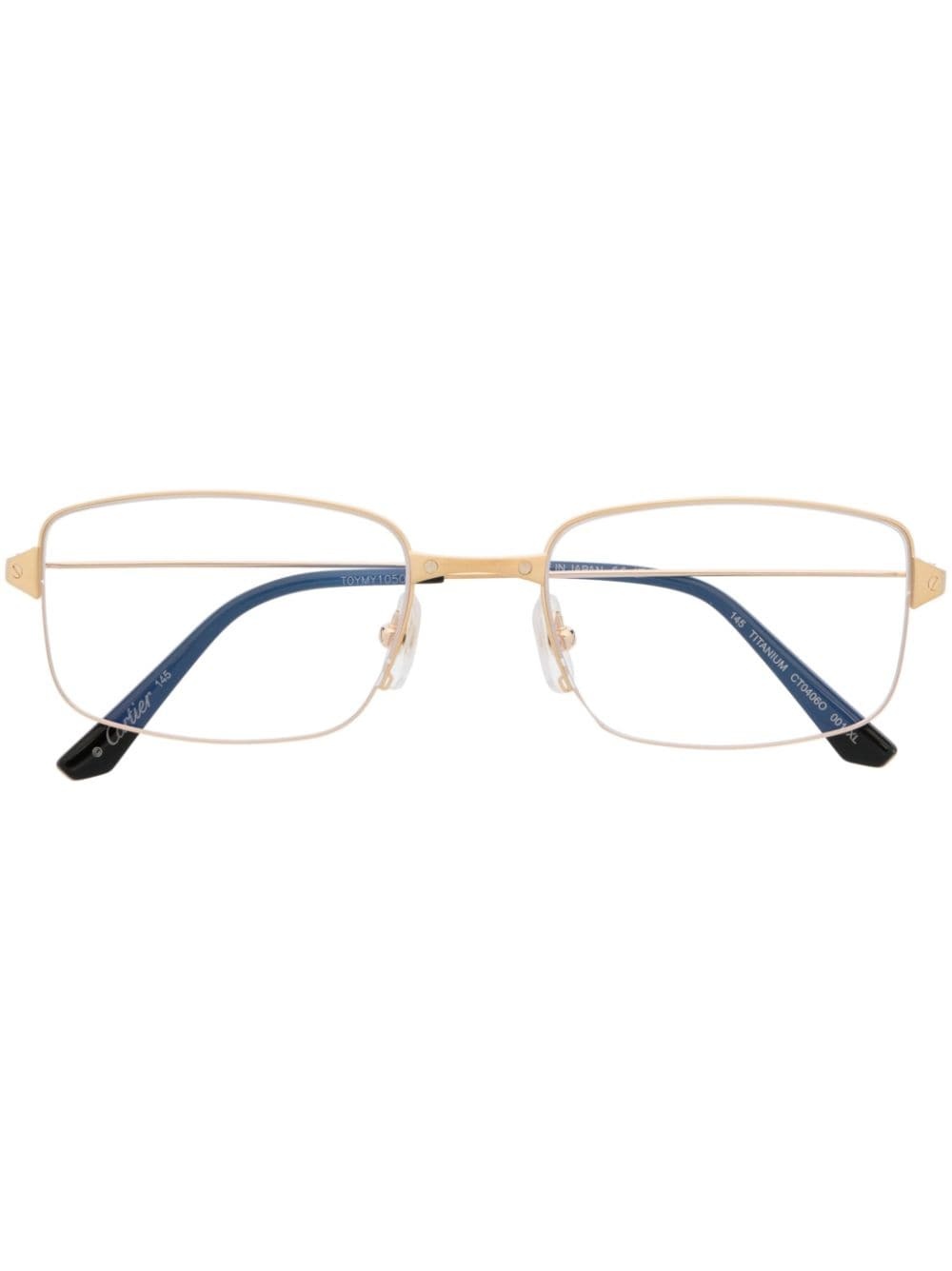 clear-lenses rectangle-framed glasses - 1