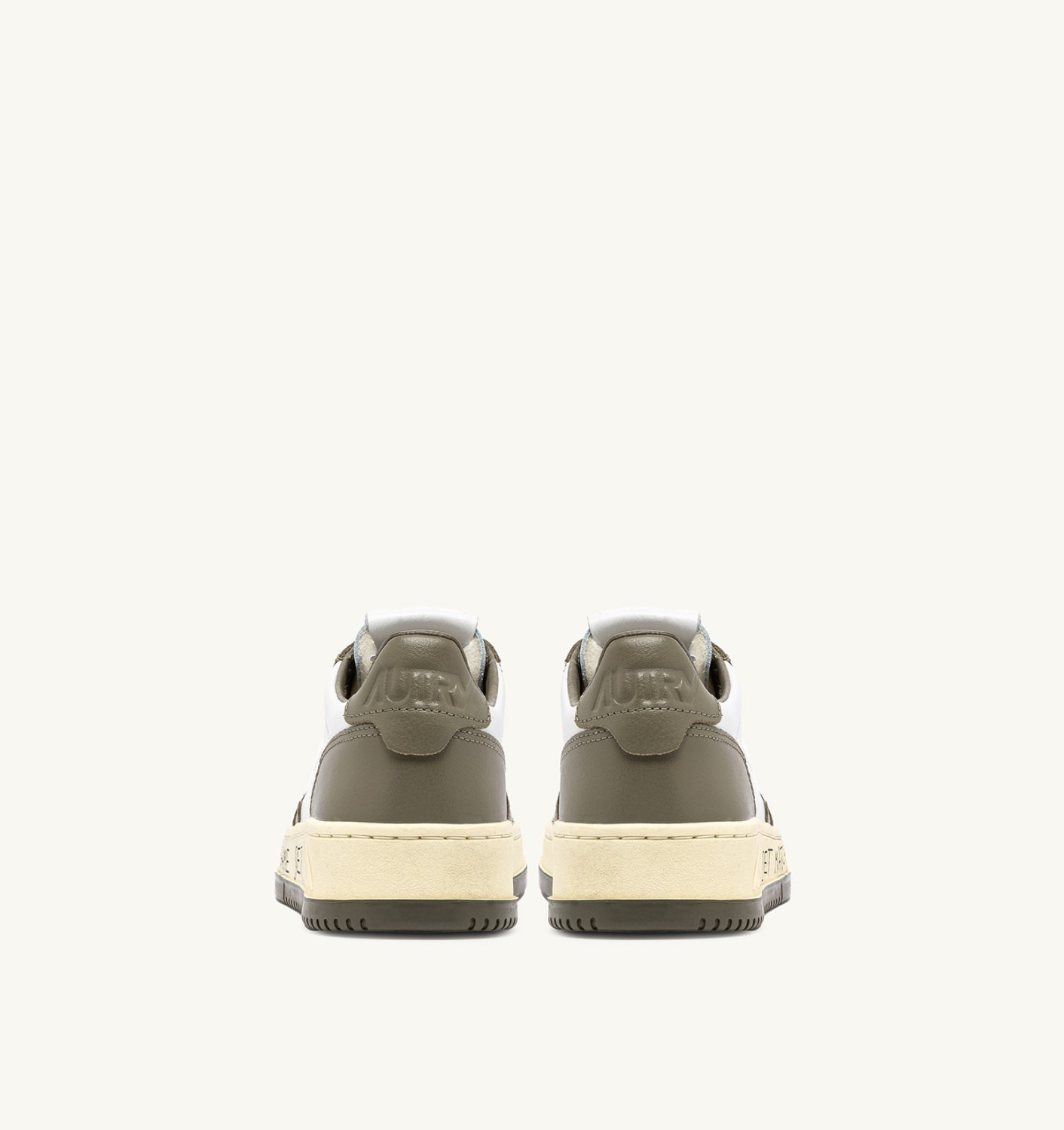 MEDALIST LOW SNEAKERS IN LEATHER COLOR WHITE AND COVERT GREEN WITH LETTERING - 3
