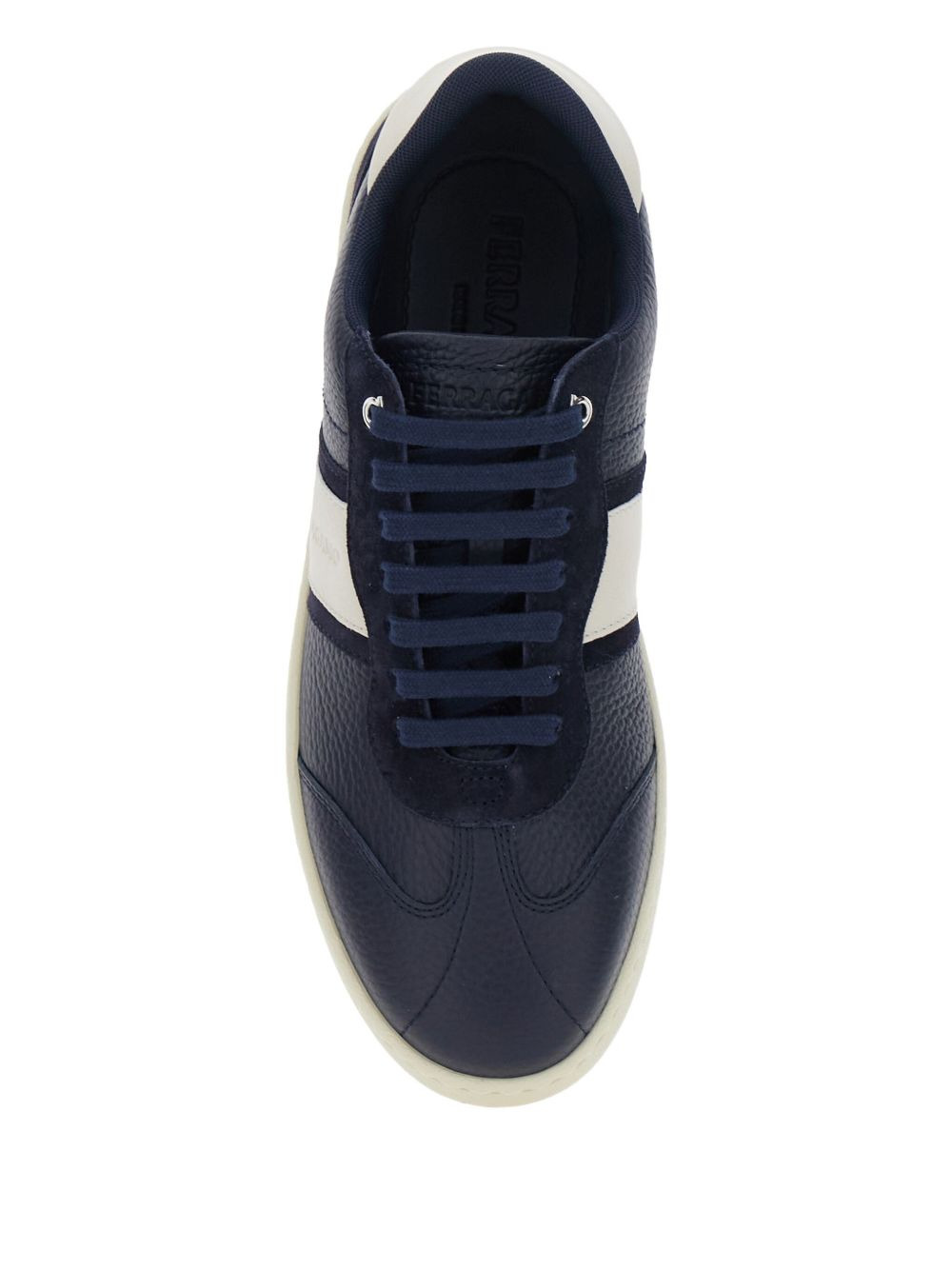 leather panelled sneakers - 3