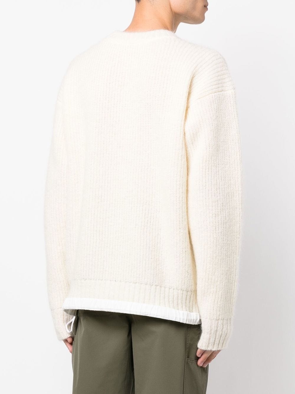 mohair-wool elasticated-hem jumper - 4