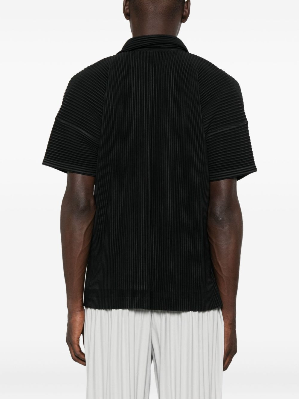 pleated short-sleeve shirt - 4