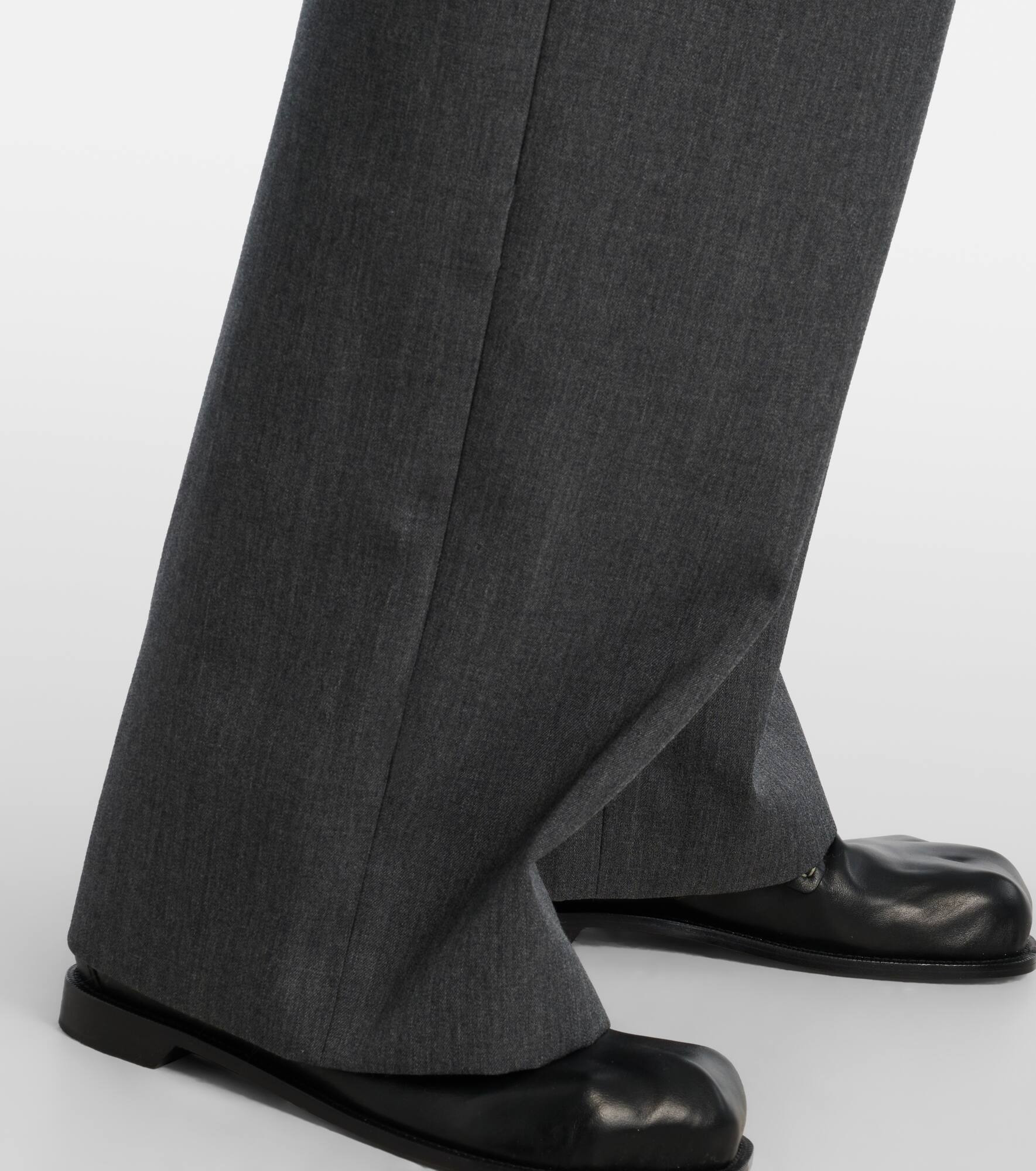 High-rise wool wide-leg pants - 5