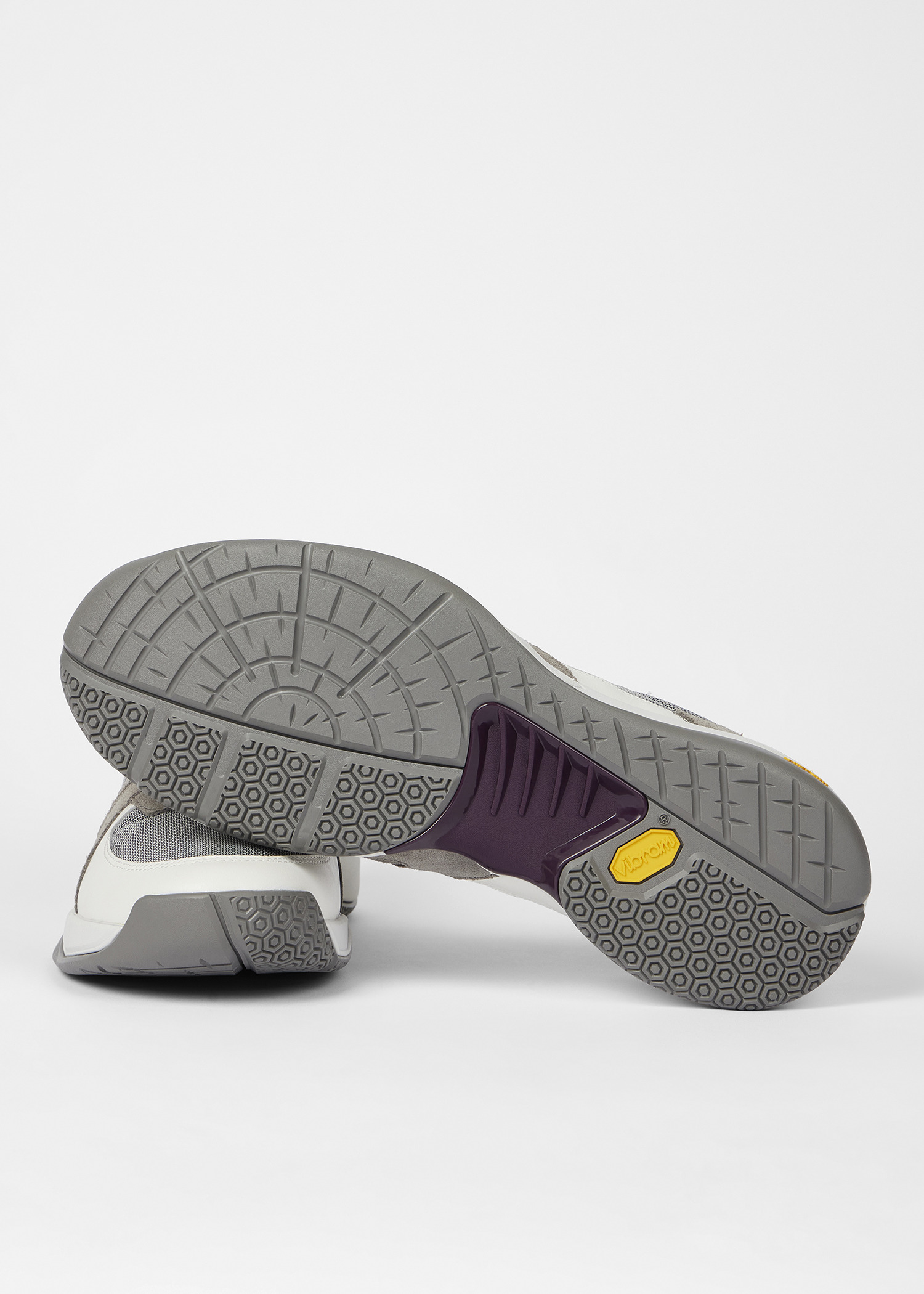 White and Grey 'Ossi' Trainers - 2