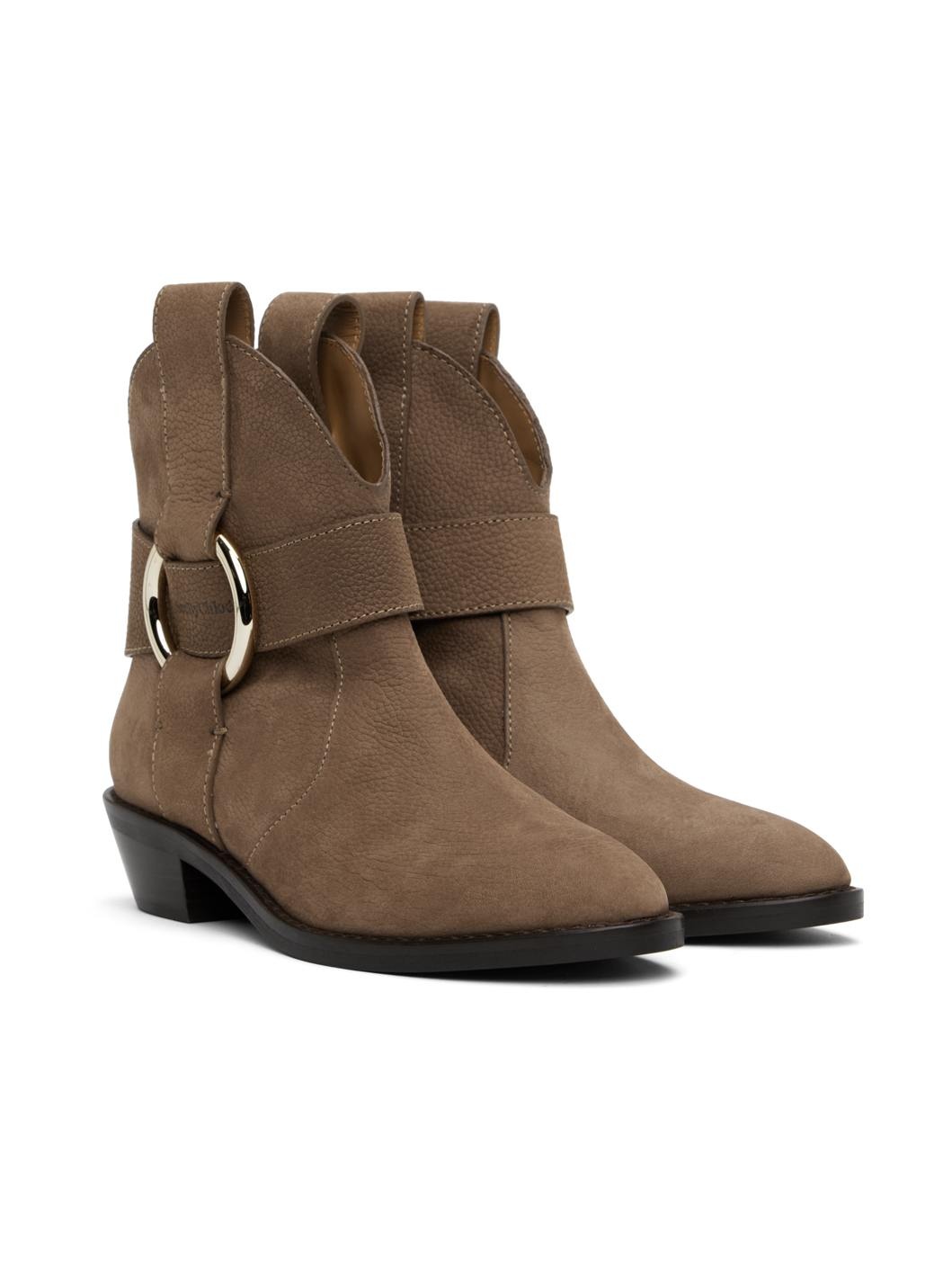 Brown New Ring Line Boots - 4