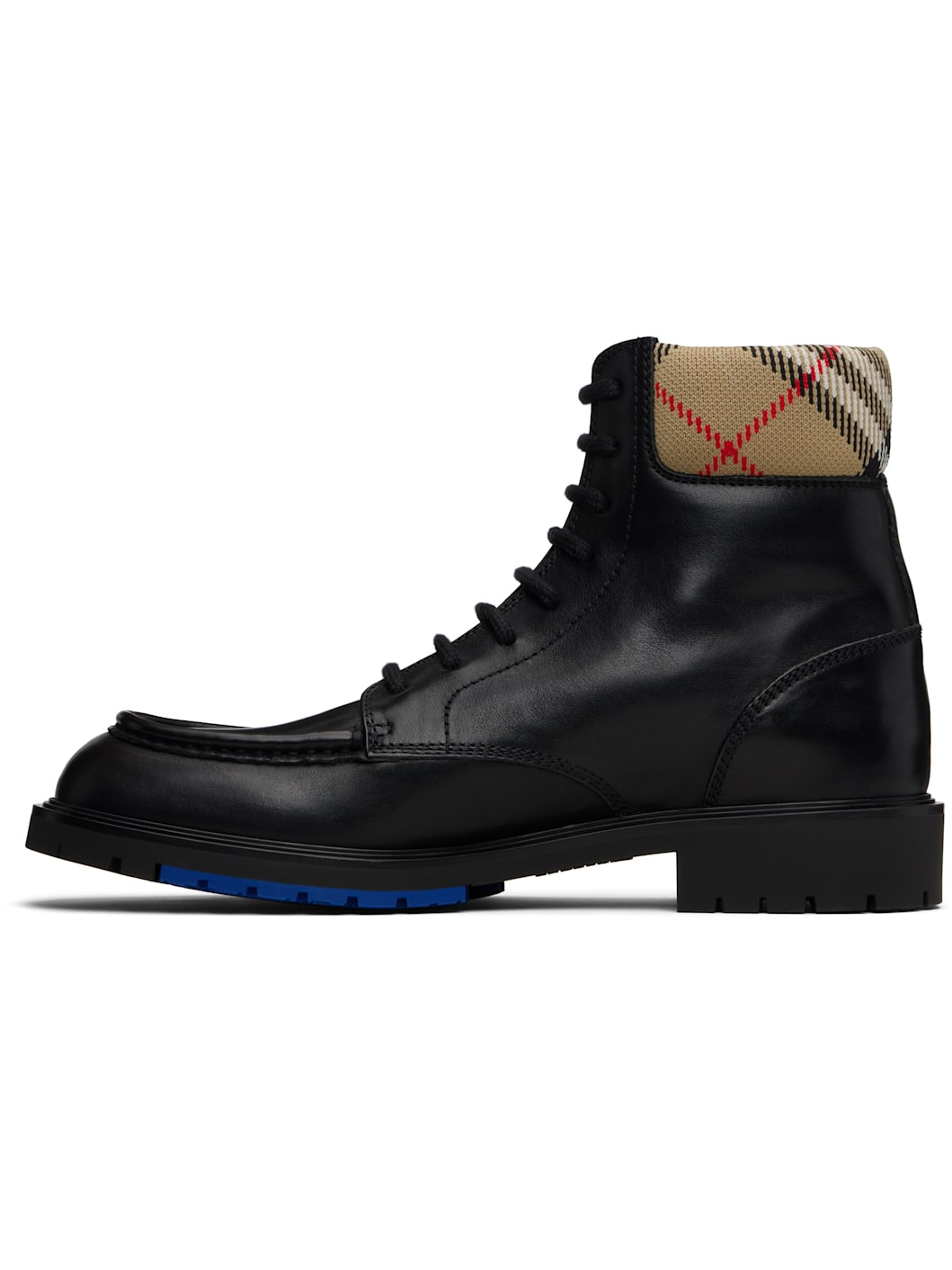 Black Leather Rogue Combat Boots - 3