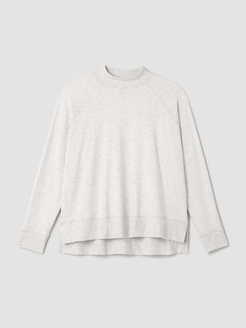 Cozy Brushed Terry Hug Mock Neck Top 1