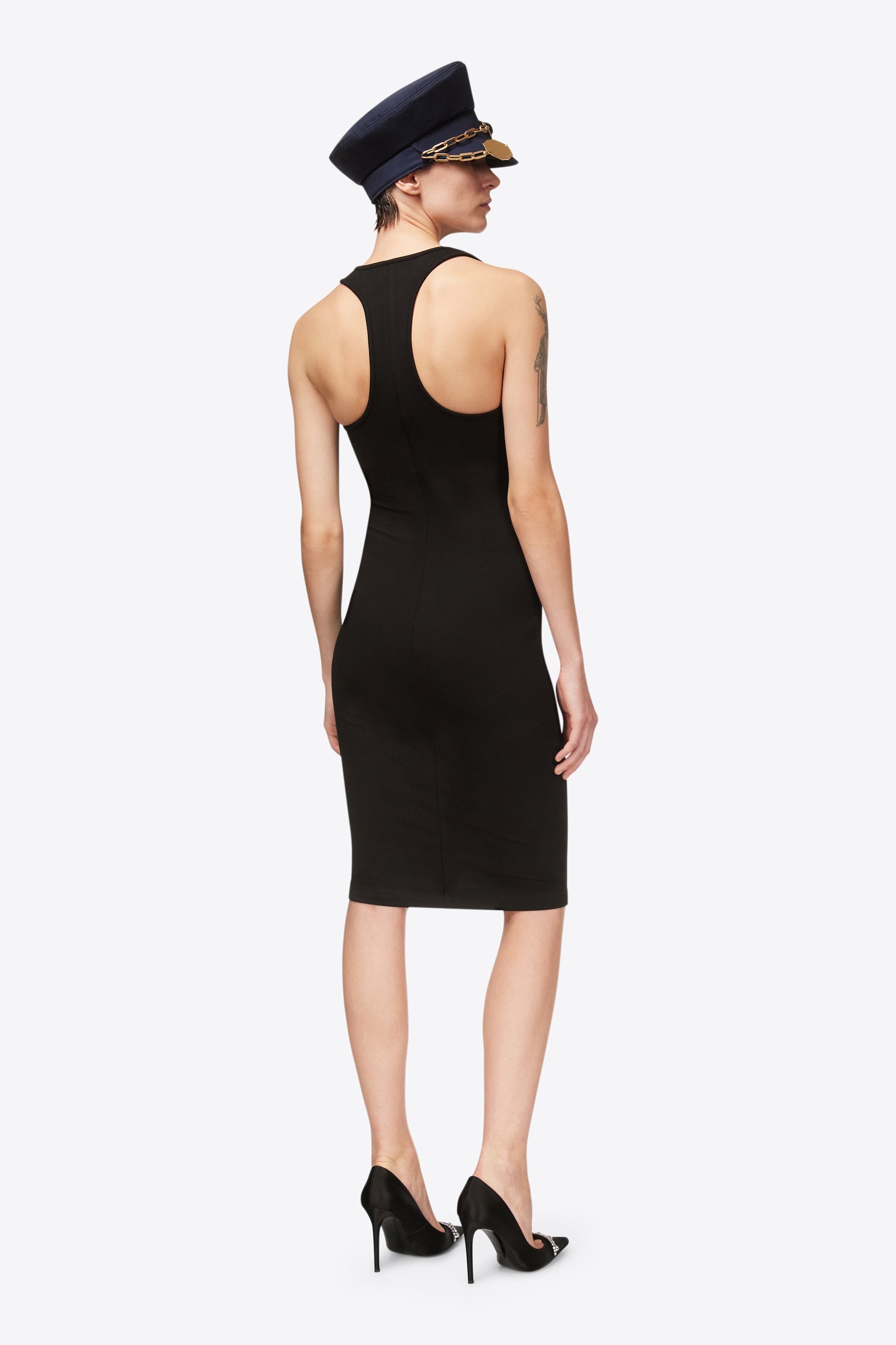 'AREA' NAMEPLATE TANK MIDI DRESS - 6