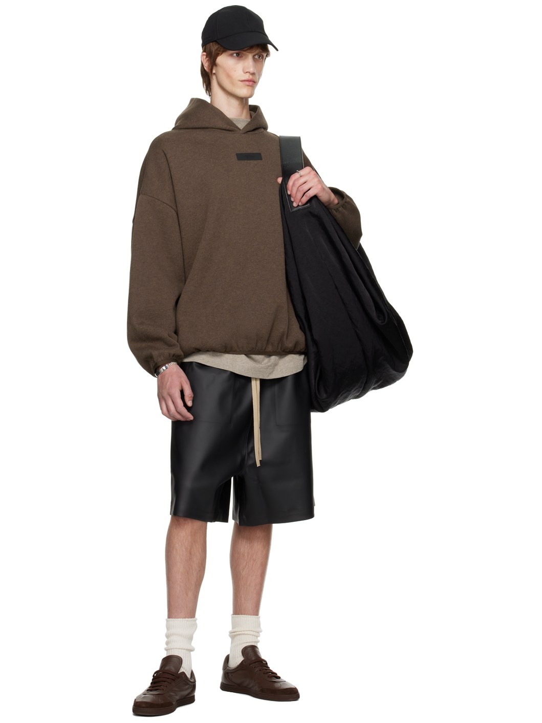 Brown Elasticized Hoodie - 5