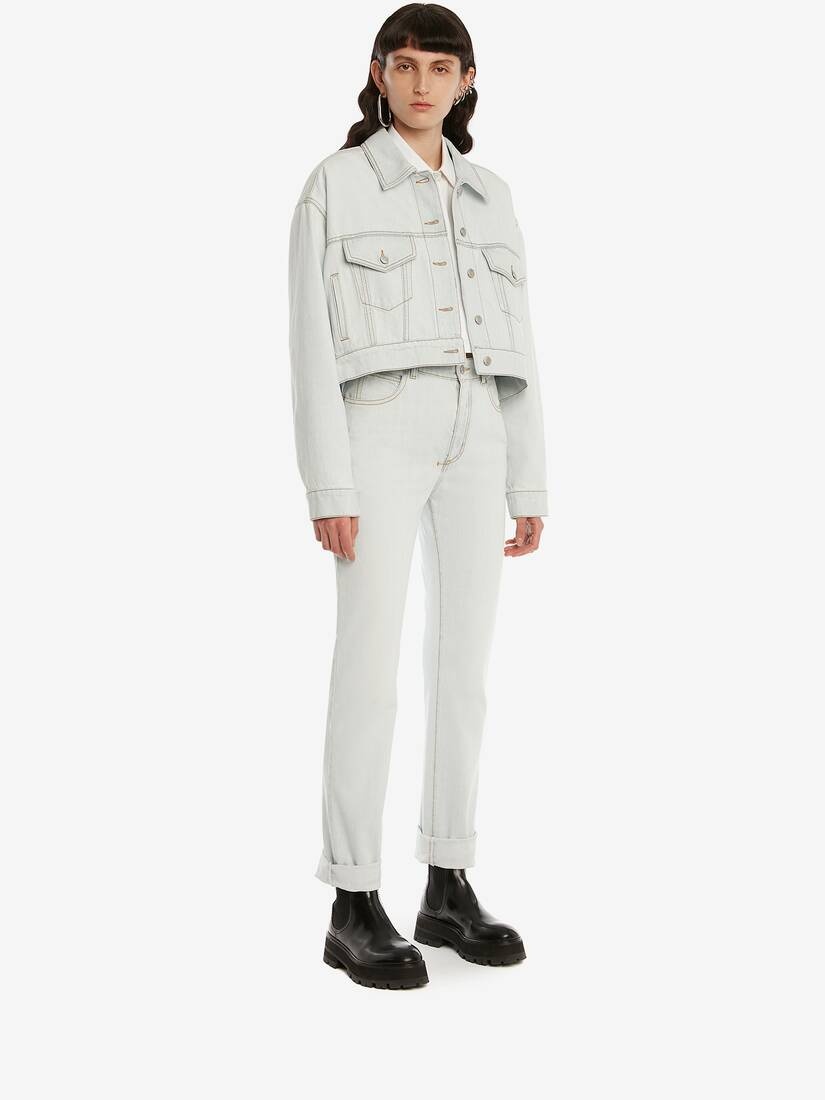 Slim Boyfriend Denim Trouser in Light Blue - 3