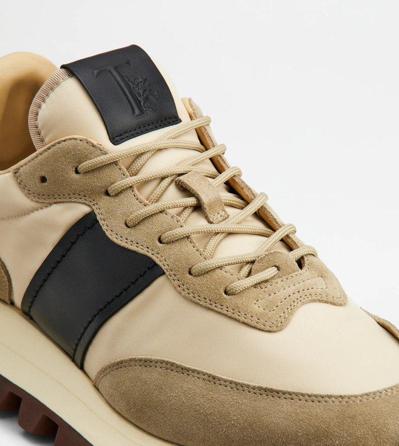 SNEAKERS TOD'S 1T IN SUEDE AND FABRIC - BEIGE, OFF WHITE, BROWN 6