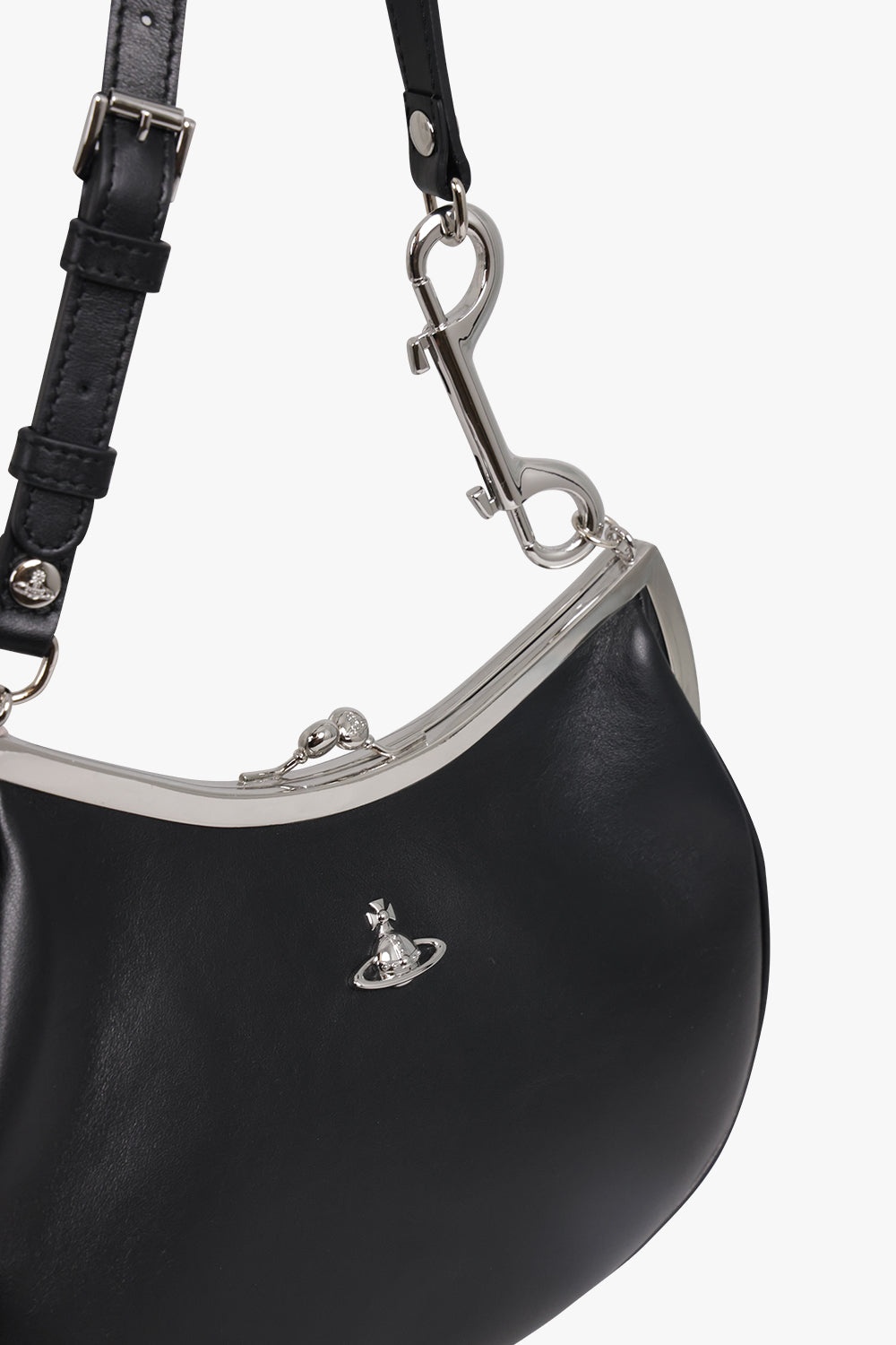 CHARM FRAME PURSE | BLACK/SILVER - 4