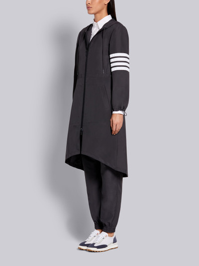 Thom Browne Charcoal Flyweight Tech 4-Bar Hooded Parka outlook