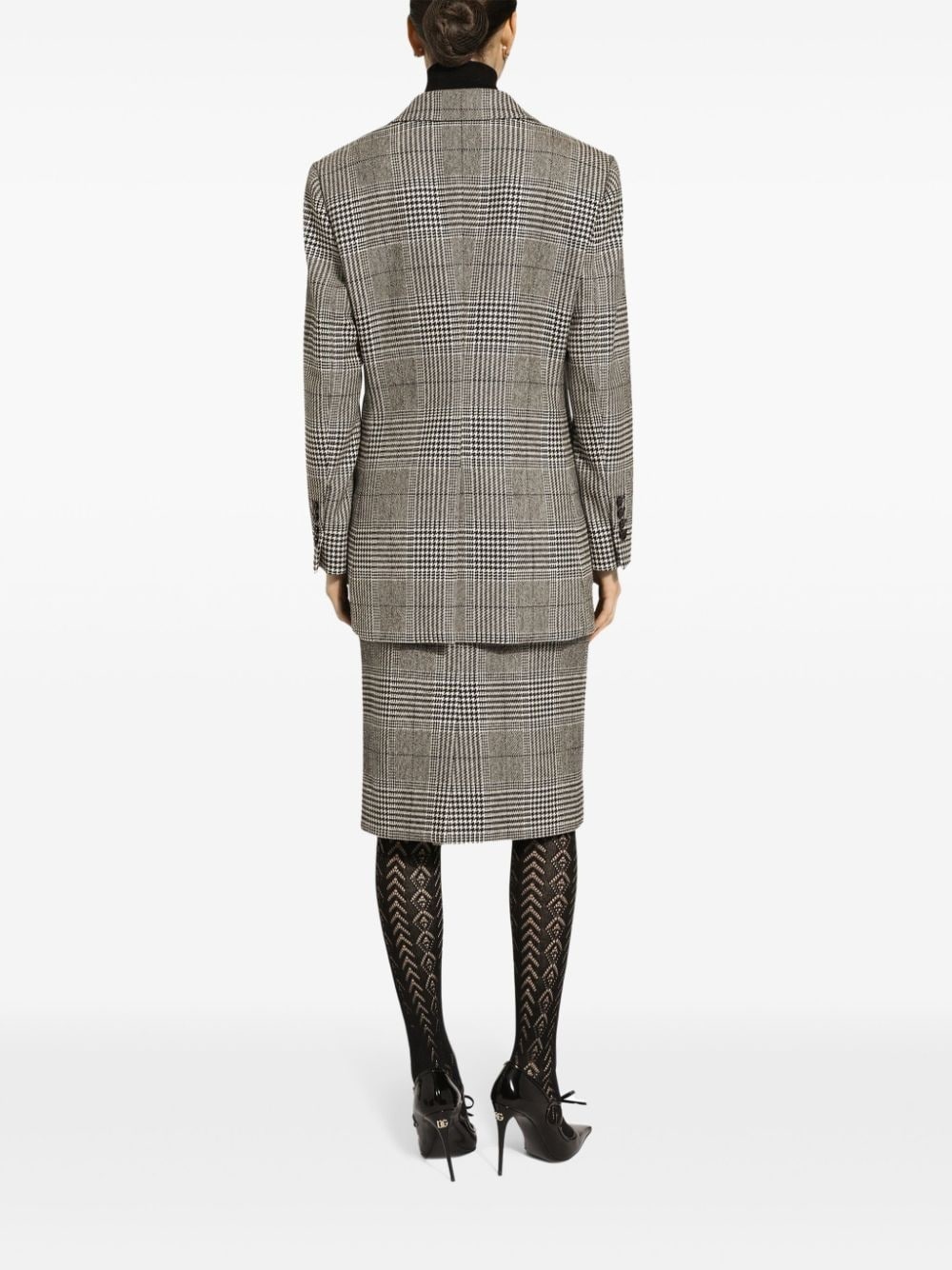 glen-plaid blazer - 4
