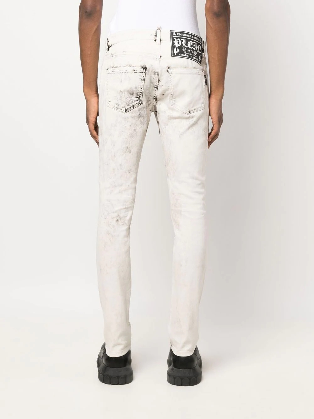 acid-wash slim-fit jeans - 4