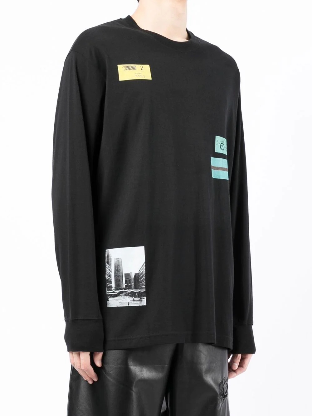 logo-print long-sleeve T-shirt - 3