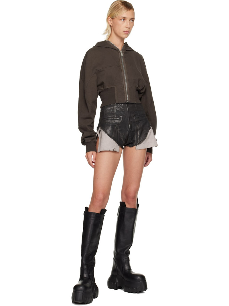 Rick Owens DRKSHDW Black Concordians Dirt Cutoffs Denim Shorts outlook