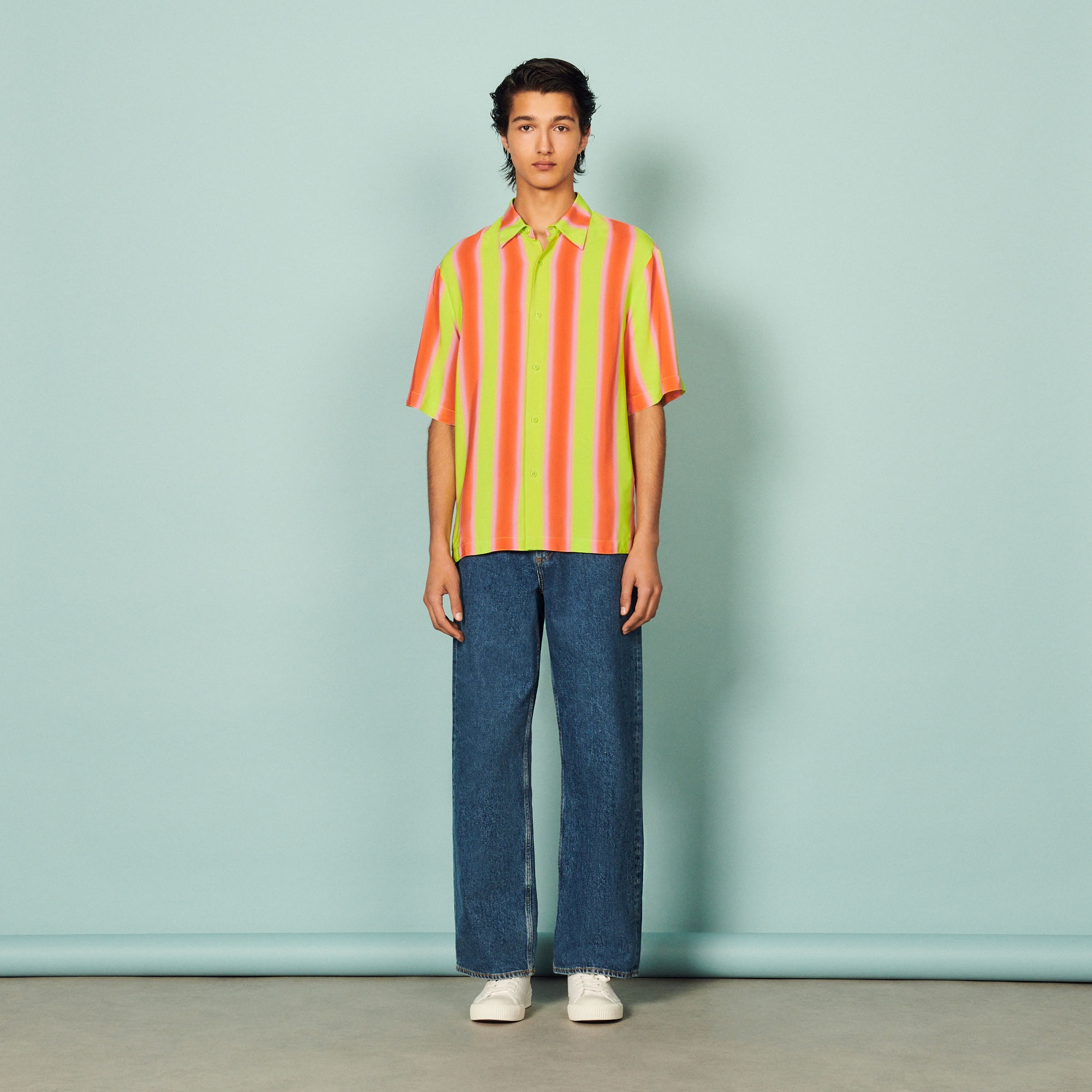Striped flowing shirt - 7